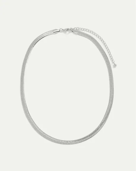 Short Herringbone-Chain Necklace