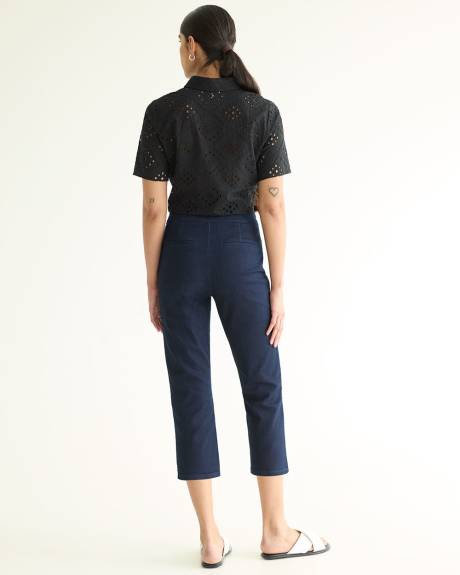 Slim-Leg Mid-Rise Cropped Jean