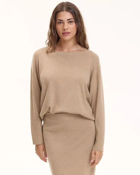 Long-Sleeve Boat-Neck Pullover