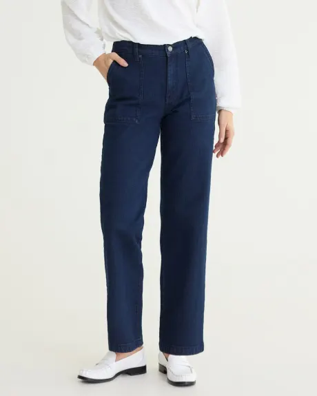 Straight-Leg Mid-Rise Utility Jean - Tall