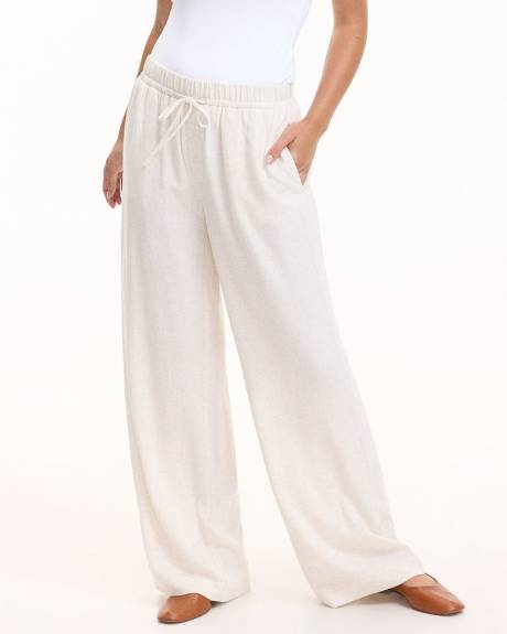 Wide-Leg Linen-Blend Pant - Tall