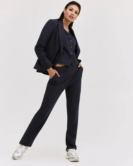 Straight-Leg High-Rise Pinstripe Pants - The Modern Stretch (R)