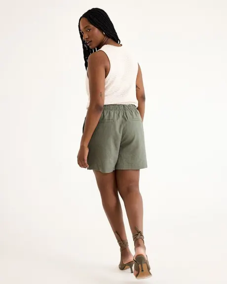 Linen Shorts with Drawstring