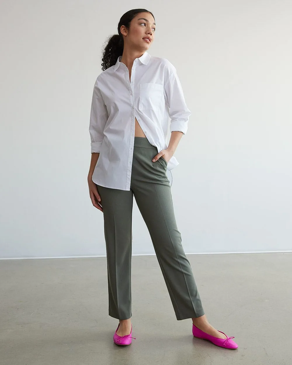 Super High-Rise Straight-Leg Ankle Pant - Petite