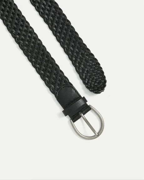 Ceinture tressée en faux cuir