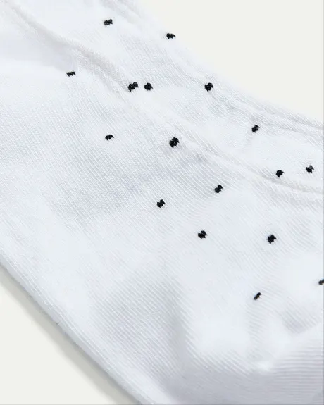 Chaussettes non visibles en coton à pois