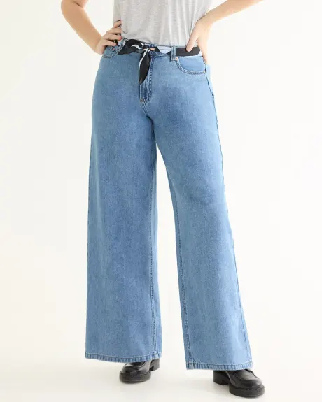 Wide-Leg High-Rise Jean - Petite