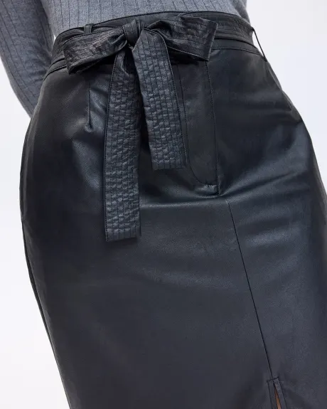 Faux Leather Pencil Skirt