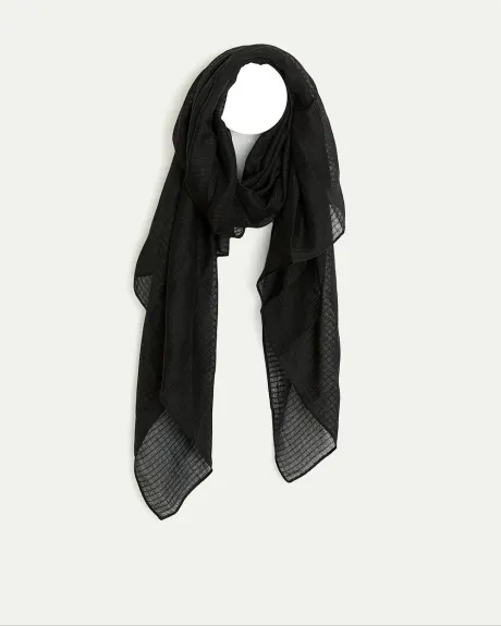 Foulard uni texturé