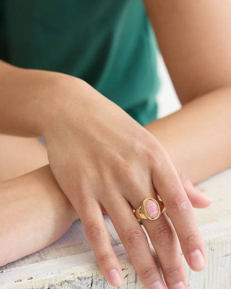 Ring with Oval Stone