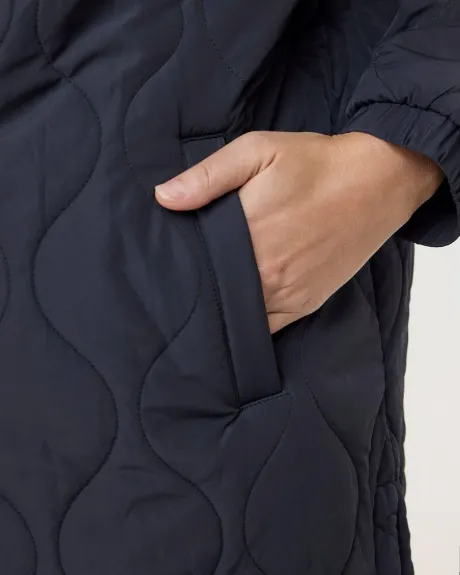 Quilted Jacket with Removable Hood