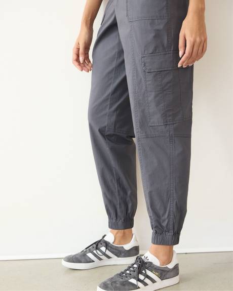 Poplin Jogger with Cargo Pockets - Petite