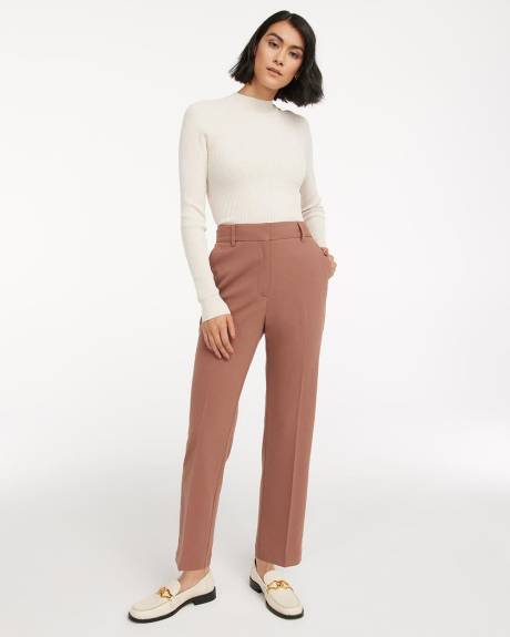 Pantalon cheville à taille très haute et jambe droite - Petite