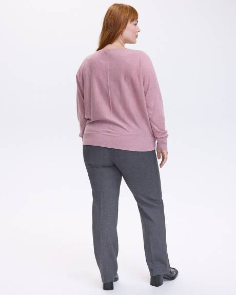 Long-Sleeve Boat-Neck Sweater