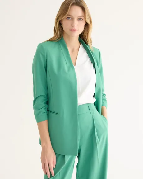 Collarless Open Blazer - The Timeless