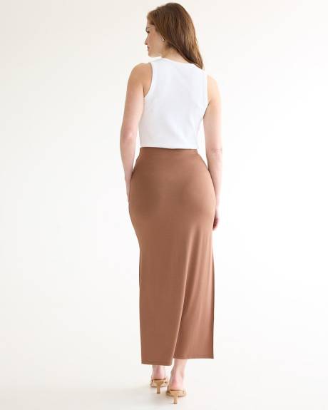 Pull-On Maxi Skirt with Side Slit