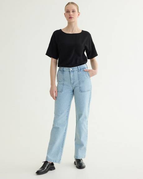 Straight-Leg Mid-Rise Utility Jean