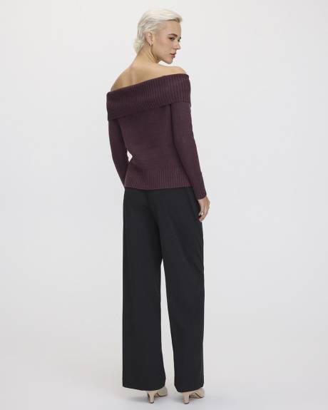 Long-Sleeve Off-the-Shoulder PlushSoft Top