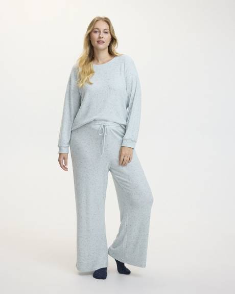 Wide-Leg Ribbed Pyjama Pant - R Line