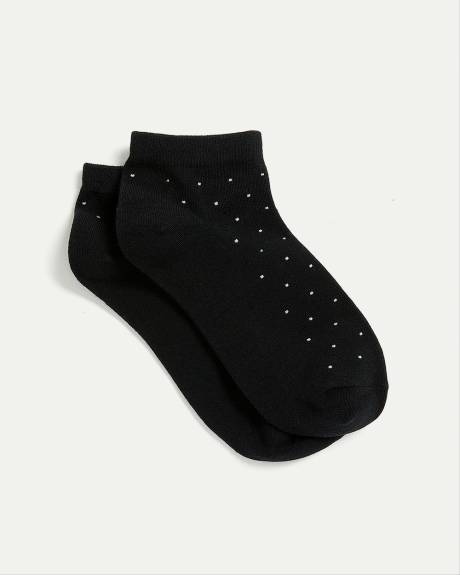 Dotted Cotton Anklet Socks