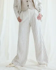 Ultra-Wide-Leg High-Rise Linen Trouser