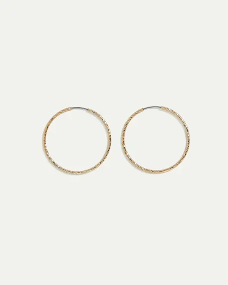 Small Textured Hoop Earrings