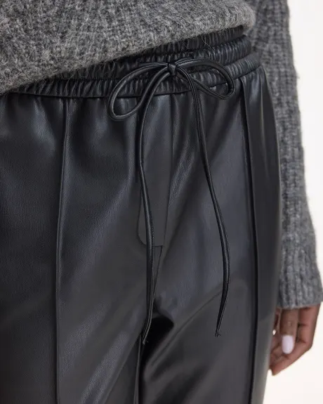 Faux Leather Jogger Pant - Tall