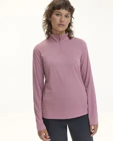 Long-Sleeve Mock-Neck Base Layer with Half-Zip - Hyba