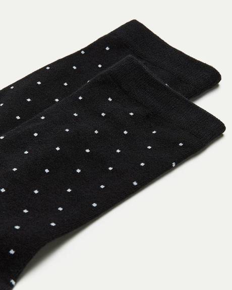 Cotton Crew Socks with Dots