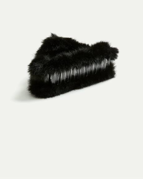 Medium Faux Fur Hair Clip