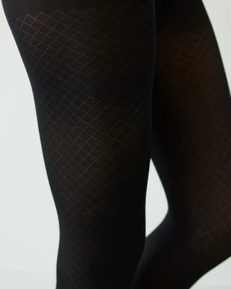 Collants à motif diamant