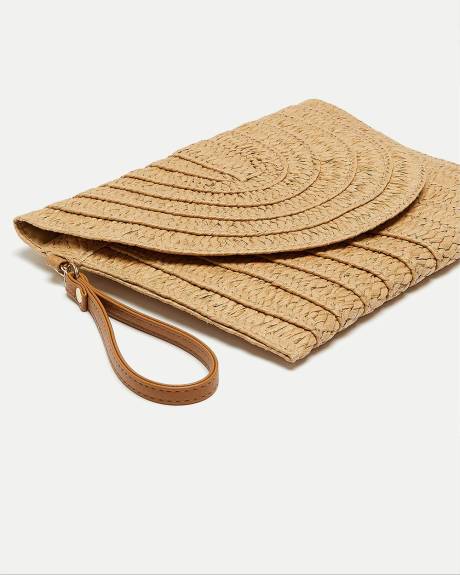 Straw Clutch with Wristlet