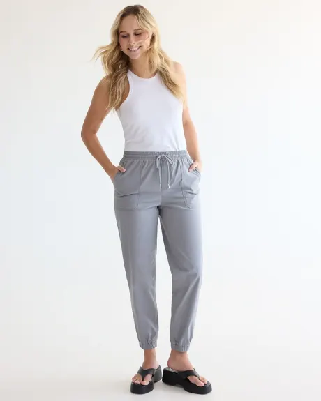 Pantalon jogger à taille haute avec poches utilitaires