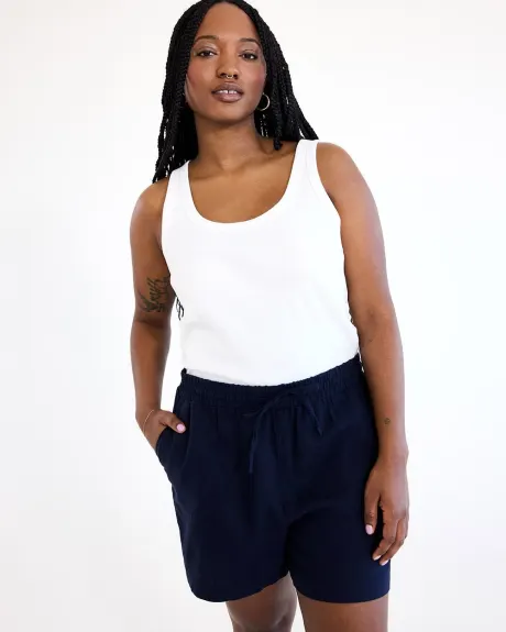 Linen Shorts with Drawstring