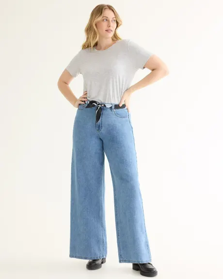 Wide-Leg High-Rise Jean