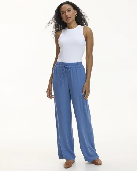 Wide-Leg Linen-Blend Pant - Tall