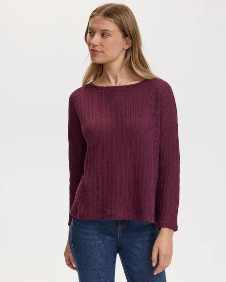 Bracelet-Sleeve Boat-Neck Top