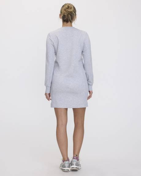 Long-Sleeve French Terry Dress - Hyba