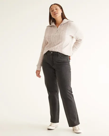 Straight-Leg High-Rise Jean