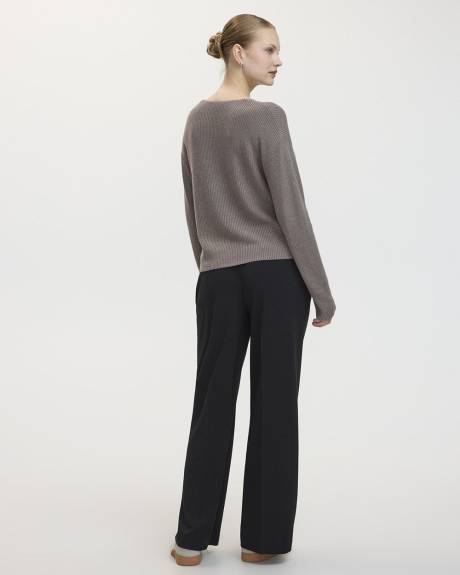 Cashmere-Blend V-Neck Sweater