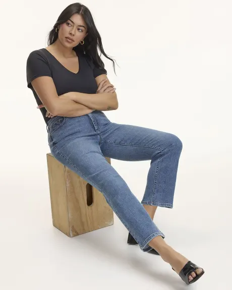 Flare-Leg Mid-Rise Jean