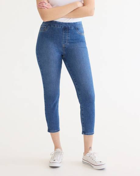 Pantalon leggings court en denim - R Essentials - Petite