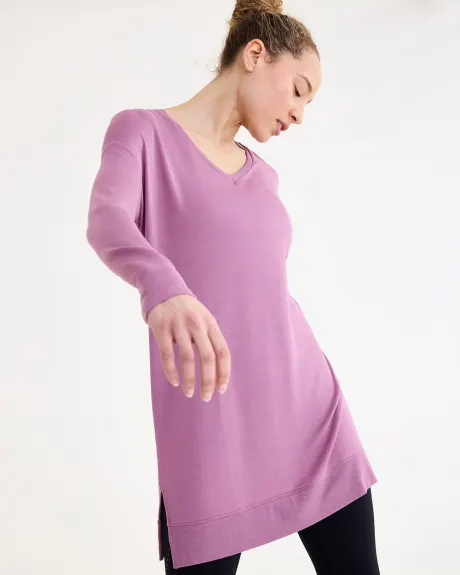 Long-Sleeve French Terry Tunic - Hyba