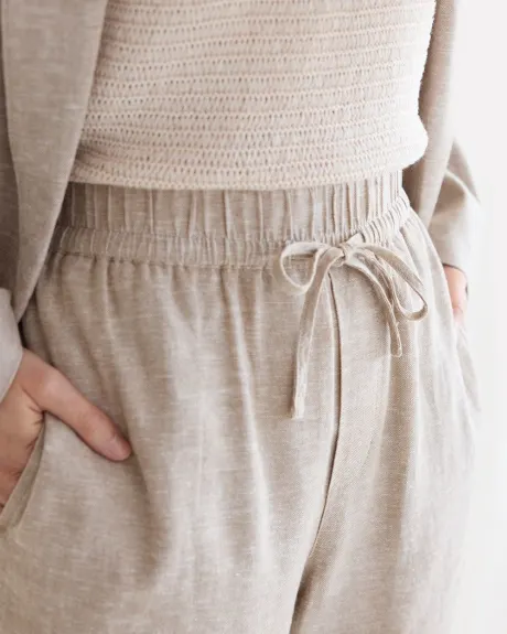 Wide-Leg High-Rise Linen Pant