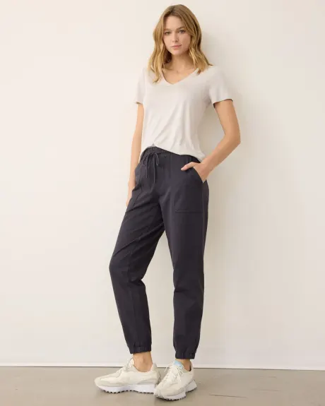 Pantalon jogger à taille haute