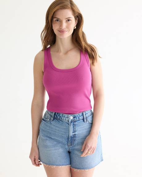 Ribbed Tank wih Scoop Neckline