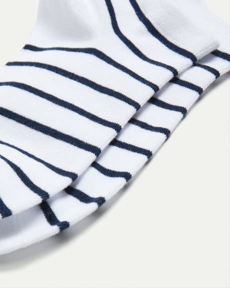 Striped Cotton Anklet Socks