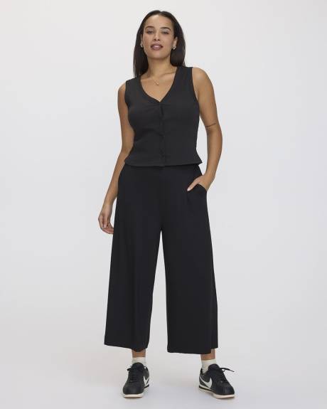 Stretch Pull-On Gaucho Pants - Petite