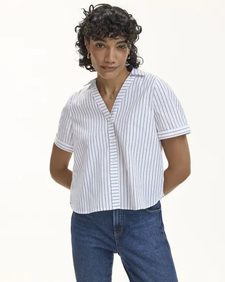 Blouse boutonnée à manches courtes