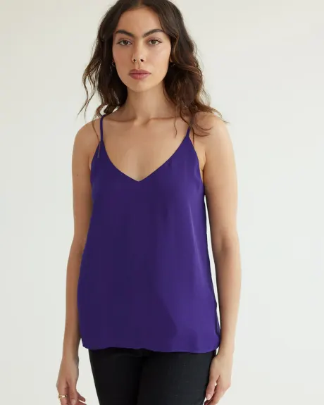 V-Neck Sleeveless Blouse, R Essentials